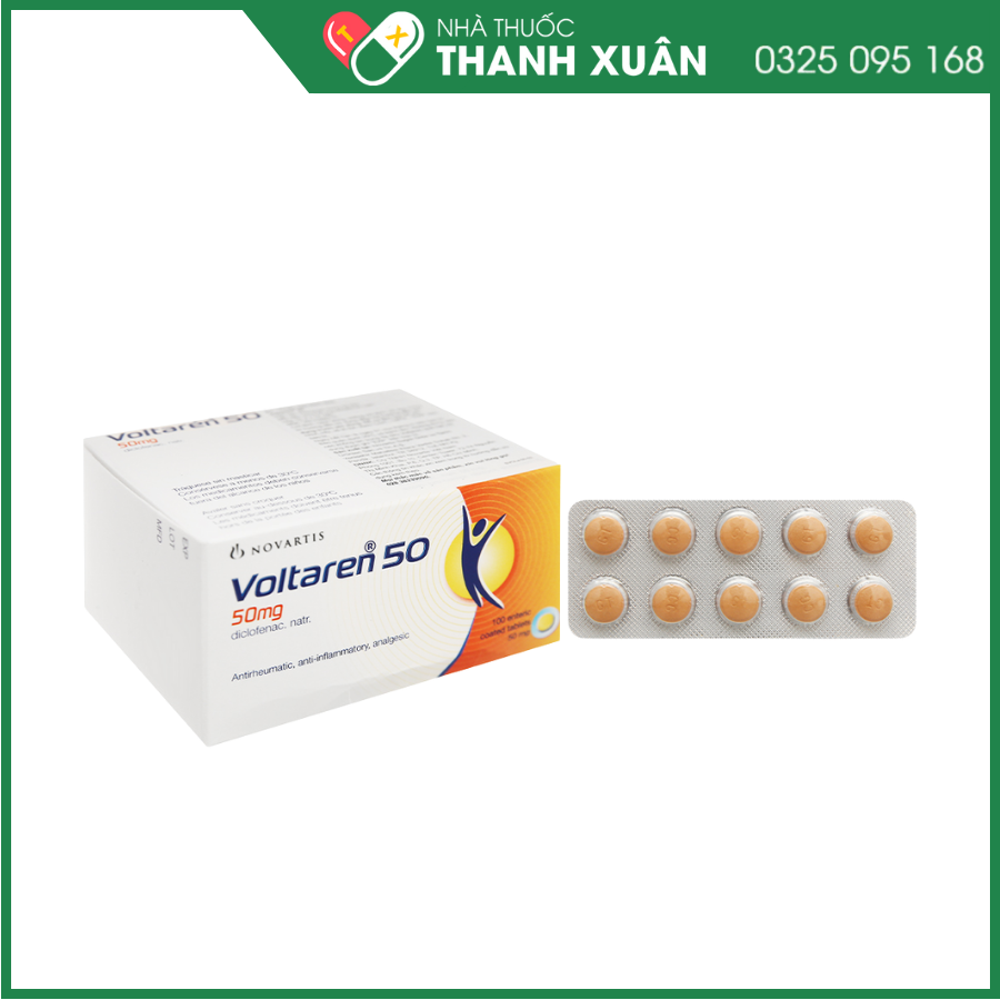 Voltaren 50mg điều trị viêm và thoái hoá của bệnh thấp khớp, gút cấp